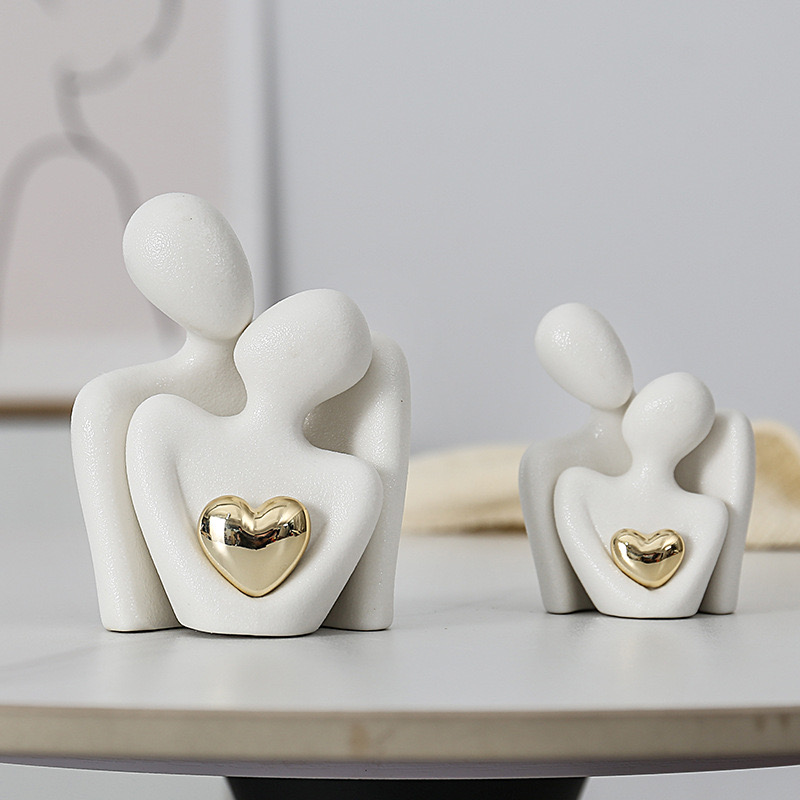 2PCS Couple Figurine Art Crafts