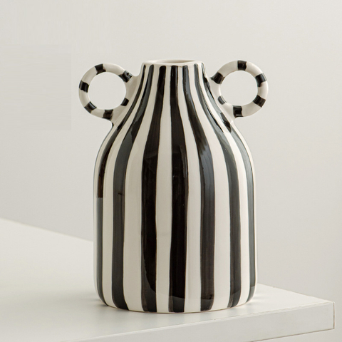 2024 Directly Factory Produce Ceramic Unique Fashion Design Ceramic Flower Vase Hand Painted