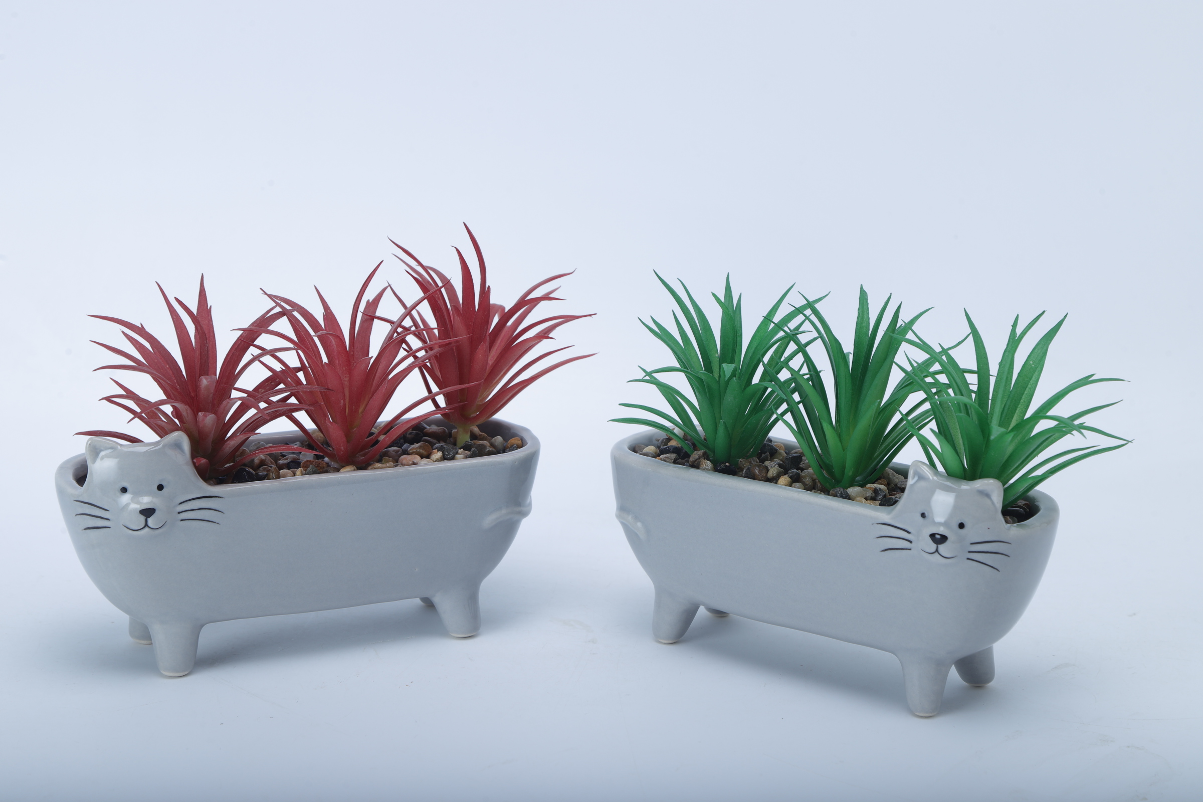 Square Flowerpot with Animal Elements