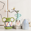 2024 Directly Factory Produce Ceramic Unique Fashion Design Ceramic Flower Vase Hand Painted