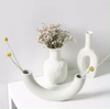 Creative White Ceramic Vase with Holes