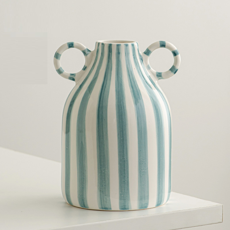 2024 Directly Factory Produce Ceramic Unique Fashion Design Ceramic Flower Vase Hand Painted