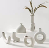 Creative White Ceramic Vase with Holes