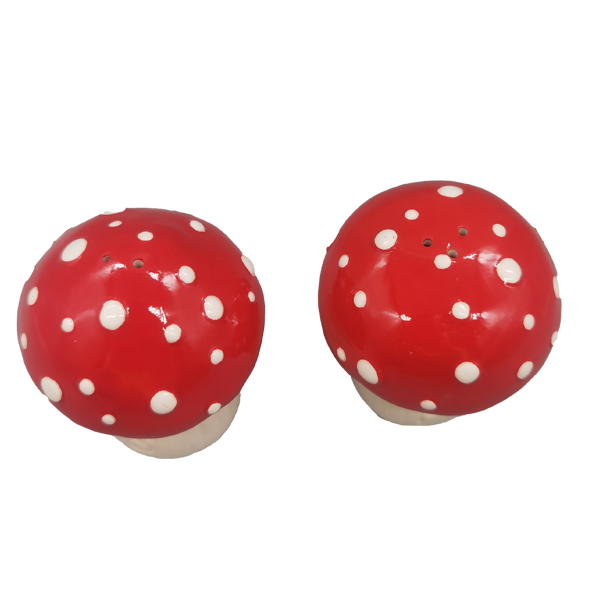 Mushrooms Ceramic Salt & Pepper Shakers