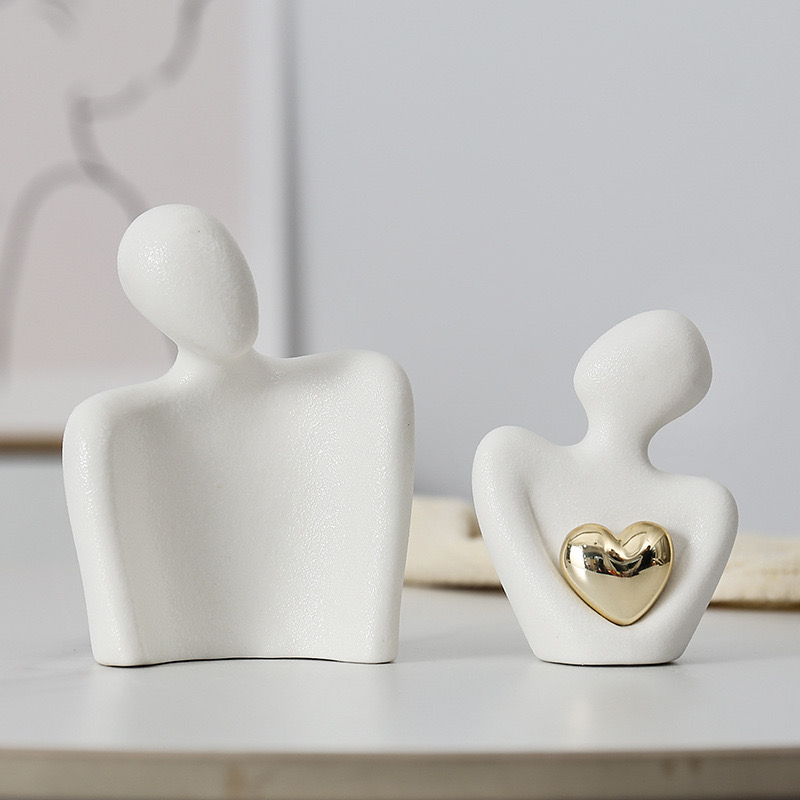 2PCS Couple Figurine Art Crafts