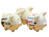 This lovely ceramic piggy bank turns pocket change into big dreams pig money box