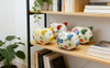 Ceramic Piggy Bank with Floral & Butterfly Design – Colorful Coin Saving Box for Kids & Home Decor